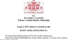 VALİLİKTEN KARLA MÜCADELE ÇALIŞMALARI BASIN AÇIKLAMASI 