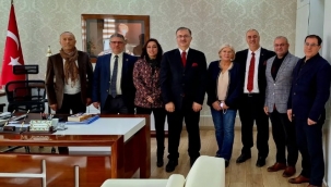 100. Yıl Gazeteciler Derneği yönetiminden Kaymakam Dınkırcı'ya ziyaret
