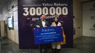 METRO İSTANBUL'DAN 3 MİLYONUNCU YOLCUYA ÖDÜL