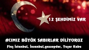 12 ŞEHDİMİZ VAR ACIMIZ BÜYÜK SABIRLAR DİLİYORUZ