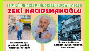 MUHTARIN SLOGANI 'DEPREM ÖLDÜRMEZ ŞARTLARA UYGUN OLMAYAN BİNALAR ÖLDÜRÜR'