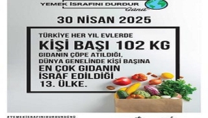 "YEMEK İSRAFINI DURDUR PROJESİ" İLE BİREYLER VE KURUMLARLA MÜCADELE SÜRÜYOR 