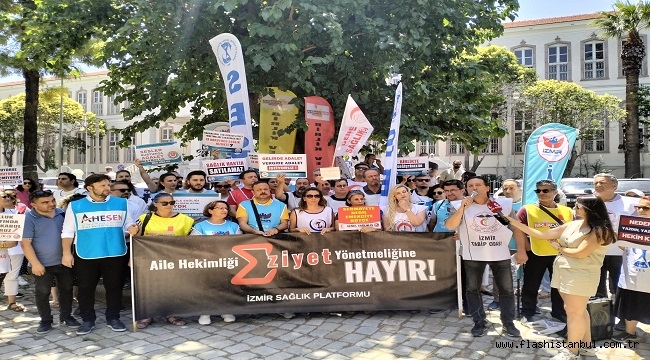 AİLE HEKİMLİĞİ ÇALIŞANLARINDAN İZMİR'DE TEPKİ: "ZULÜM YÖNETMELİĞİNE SON VERİN"