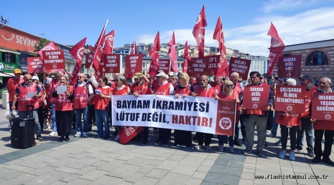 Tip'li emekliler Üsküdar'dan ses yükseltti; "Bayram İkramiyesi Lütuf Değil Haktır"