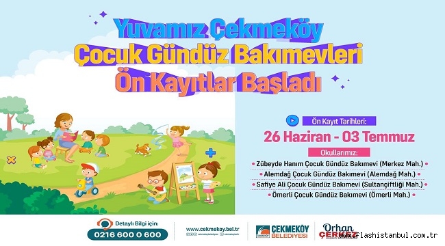 YUVAMIZ ÇEKMEKÖY'DE 2025-2026 EĞİTİM YILI İÇİN ÖN KAYITLAR BAŞLADI