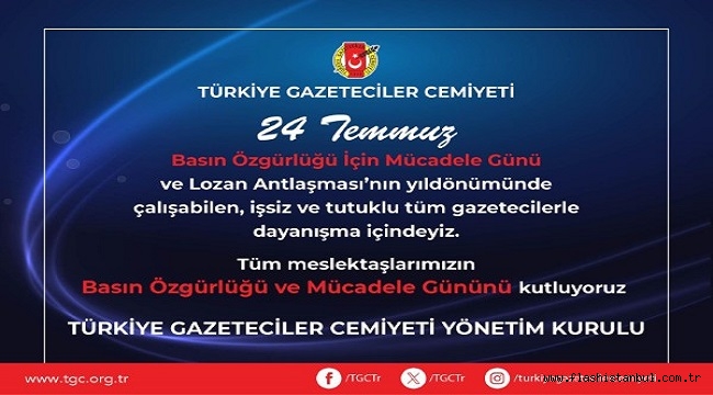 BASIN ÖZGÜRLÜĞÜ İLE MÜCADELE GÜNÜMÜZ KUTLU OLSUN!..