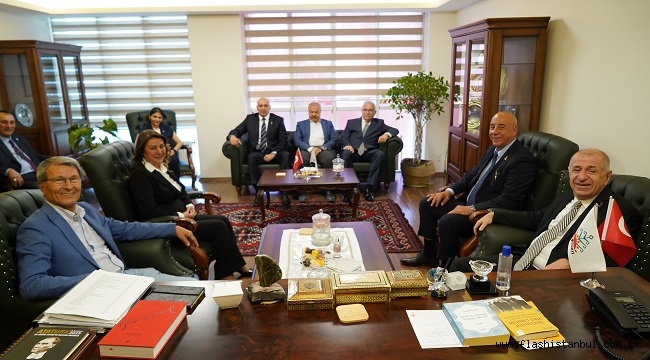 ÖZDAĞ KUTLU PARTİ GENEL BAŞKANI HALAÇOĞLU'NU ZİYARET ETTİ