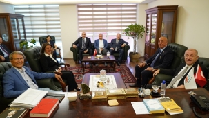 ÖZDAĞ KUTLU PARTİ GENEL BAŞKANI HALAÇOĞLU'NU ZİYARET ETTİ