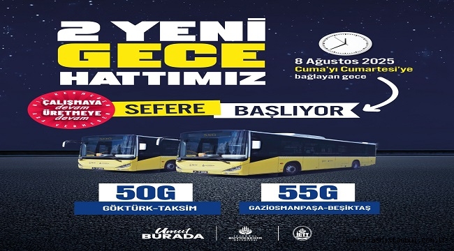 İETT GECELERİ DE SEFERLERE DEVAM EDECEK