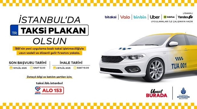 UYGULAMA BAZLI TAKSİ İÇİN YENİ İHALE 2 EYLÜL'DE