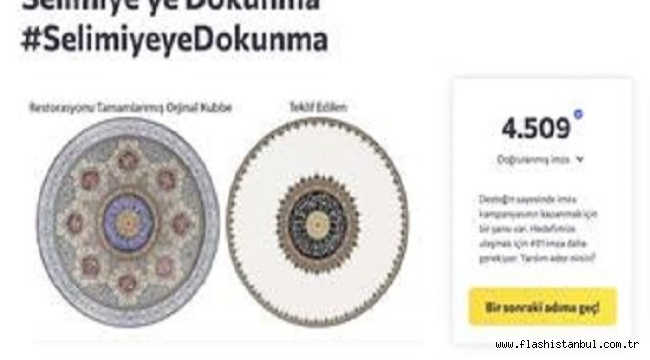 SELİMİYE CAMİNİN RESTORASYONUNA KAMUOYUNDAN TEPKİ