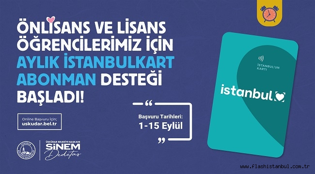 ÜSKÜDAR BELEDİYESİ'NDEN ÖN LİSANS VE LİSANS ÖĞRENCİLERİNE DESTEK