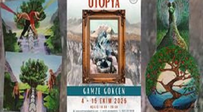GAMZE GÖKÇEN İLE KADIR DOĞAN VE AŞKIN İZİN İZİNDE TEMALI ÜTOPYA SERGİSİ AÇILDI