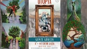 GAMZE GÖKÇEN İLE KADIR DOĞAN VE AŞKIN İZİN İZİNDE TEMALI ÜTOPYA SERGİSİ AÇILDI