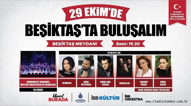 İBB'DEN 29 EKİM CUMHURİYET BAYRAMI İÇİN DEV PROGRAM
