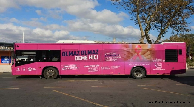 İETT'DEN MEME KANSERİ FARKINDALIK OTOBÜSÜ