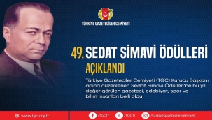 TGC 49. SEDAT SİMAVİ ÖDÜLLERİ AÇIKLANDI