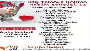 "KIŞ TEMALI KARMA RESİM SERGİSİ" VENÜS SANAT GALERİSİ'NDE AÇILIYOR