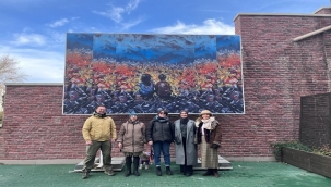 "SAVAŞIN ÇOCUKLARI" TABLOSU, ESKİŞEHİR AVLU SANAT'TA YERİNİ ALDI