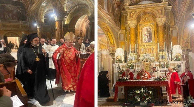 İZMİR'İN KORUYUCU AZİZİ POLİKARP ONURUNA, TARİHİ MABETTE GÖRKEMLİ PAPALIK AYİNİ