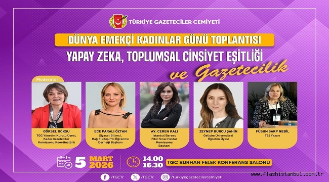 TGC'DE "YAPAY ZEKA , TOPLUMSAL CİNSİYET EŞİTLİĞİ, GAZETECİLİK TOPLANTISI