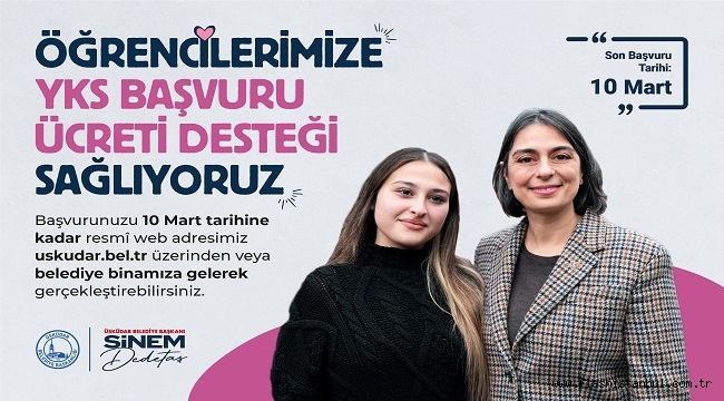 ÜSKÜDAR BELEDİYESİ'NDEN YKS'YE GİRECEK ÖĞRENCİLERE DESTEK