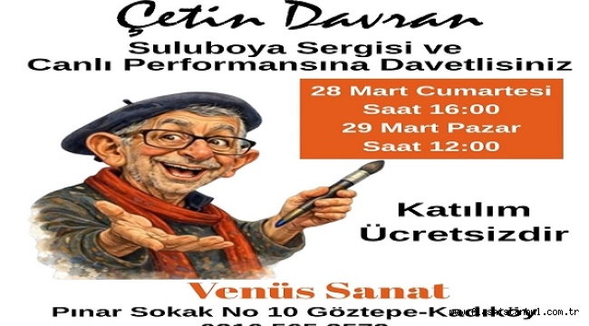 ÇETİN DAVRAN SULUBOYA SERGİSİ VENÜS SANAT GALERİSİ'NDE AÇILIYOR