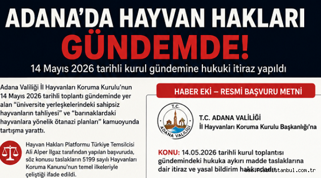 Adana'da Hayvan Hakları Gündemi: Kurul Kararlarına Hukuki İtiraz