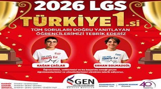 GEN EĞİTİM KURUMLARI'NIN LGS'DE ÇİFTE BAŞARISI